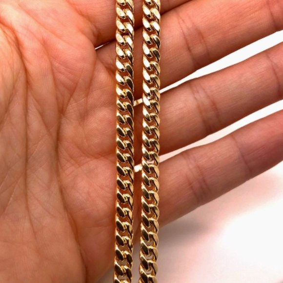 14k gold 5.5mm 24” Miami Cuban Chain Men - Picture 2 of 6